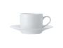 Maxwell & Williams Maxwell And Williams White Basics Straight Cup And Saucer 250ML - Set Of 4