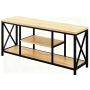 Tv Stand Media Console Table With Open Storage Shelves Tv Console Table