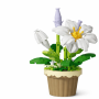260 Piece - Lily Potted Plant Building Blocks Set - White