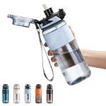 Tkk Sports Water Bottles With Removable Straw 29 Oz Leak-proof Flip Top Lid Bpa Free Tritan Bottle With Strap For School Fitness