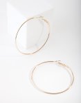 Goldair Gold Oversized Hoop Earrings