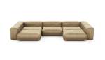 U-shape Sofa - Velvet - Caramel - 377CM X 199CM