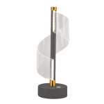 Twist Metal And Acrylic LED Table Lamp Grey