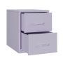 Steel Desk Organizer 2 Drawer Desktop Storage Cabinet - Purple