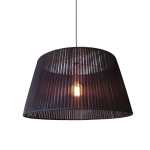 Pleated Organza Pendant Light Black Gold - Gold