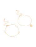Goldair Gold Heart & Star Bracelets 2-PACK