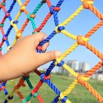 1PC Multicolor Strong Knotted Rope Net Playgrounds & Patios Durable Protection Net Outdoor Softball Baseball Training Fence Guar