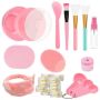 16 In 1 Diy Face Mask Mixing Bowl Set With Headband Brush Spray Bottle