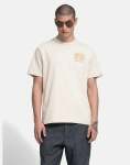 Blue Jeans Side Stitch Print Natural T-Shirt - XXL Brown
