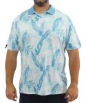 Mens Printed Dri Fit Golfer - 10XL Wht blue