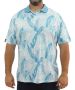 Mens Printed Dri Fit Golfer - 10XL / Wht/blue