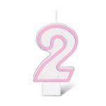 Birthday Number Candle Pink NO.2