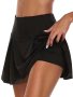 Women's Solid Color Athletic Skort With Built-in Shorts Anti-exposure Sports MINI Skirt Quick-dry Lightweight Comfortable For Tennis Golf Running