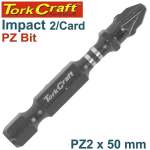 Tork Craft 2 PK Pozi No. 2 X 50MM Impact Power Insert Bit TCIPZ0250C