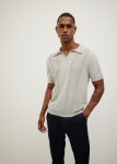 Pointelle Panelled Trophy Neck Knit
