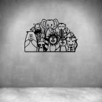 Baby Animals - Grey L 600 X H 380MM