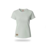 Ladies T-Shirt Embroidered Melange Sage - 2XL