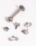 Titanium Cubic Zirconia Flat Backs 6-PACK