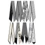 8 Pack Purse Scarf Handbags Skinny Twill Hair Scarves Narrow Neck Scarf