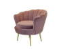 - Tulip Velvet Single Seater Chair - Pink