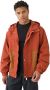 - Colour Block Hooded Nylon Windbreaker In Rust - Rust