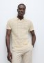 Open Weave Knit Cotton Johnny Collar Golfer