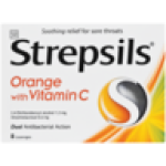 Orange With Vitamin C Lozenges 8 Pack