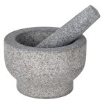 152 Mm Granite Mortar & Pestle Set Heavy Duty 21188HCS