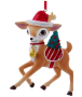 Dala Resin Peppermint Reindeer Boy 10.66CM
