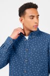 Ben Sherman Long Sleeve Indigo Card Print Shirt - Double Extra Large Navy