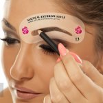 Eyebrow Stamp Stencil Kit Eyebrow Stencil Eyebrow Shaper Kit Reusable Eyebrow Template With Strap 3 Minutes Makeup Suitable For