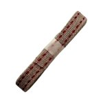 Linen Ribbon With Red Saddle Stitches 2M