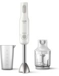 Philips Promix Handblender Daily Collection - 650W 1 Speed Beaker Blade Unit S-blade Compact Chopper Plastic White - HR2535 00