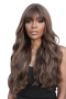 Brown Long Curly Synthetic Wig With Fringe