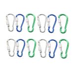 12 Piece 70MM Assorted Colors Carabiner Clip Hooks Yd 71890