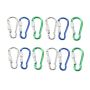 12 Piece 70MM Assorted Colors Carabiner Clip Hooks Ysd 71894
