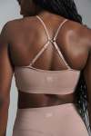Cross-back Bralette - XL Taupe