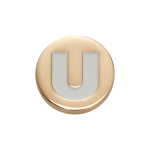 Goldair Gold Letter U Jibbitz - Multi Osfa