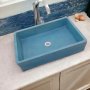 Blue Concrete Sink/basin Kitchen Or Bathroom 60.5X41X13CM