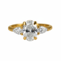 Lab Grown Diamond 9CT Yellow Gold 1CT Oval Pear Ring - R