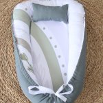 Baby Safe Nest Safe Sleeping Pod Boho Sage Olive Rainbow