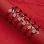 Tribal Style Glass Beaded Bracelets - Chinese Feng Shui Zodiac Charms Wealth And Prosperity Red Agate Bracelets Unisex Hand Stri