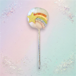 Rainbow Star White Pom Pom Pen