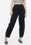 High-waisted Woven Joggers - Black