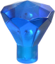 Parts Rock 1 X 1 Jewel 24 Facet 30153 - Trans-dark Blue