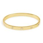 Goldair Gold Diamante Statement Bangle
