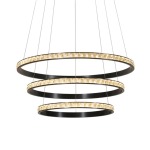 Eliptica Trio Crystal LED Ring Pendant Light
