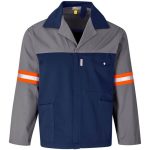 Site Premium Two-tone Polycotton Jacket Reflective Arms Back Orange Tape