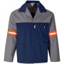Site Premium Two-tone Polycotton Jacket Reflective Arms Back Orange Tape