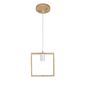 Modern Chandelier LED Wooden Square Shaped Hanging Pendant Light